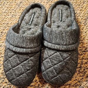 Isotoner Charcoal Quilted Slippers